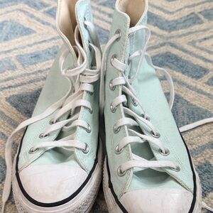 Mint Green High-Top Converse All Star Sneakers size 8.5 women’s